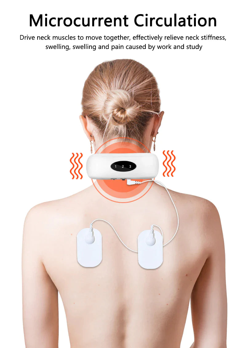 Electric Neck Massager – Pulse & Magnetic Therapy for Cervical Muscle Relaxation and Pain Relief