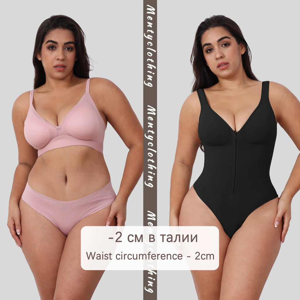 Women’s Slimming Bodysuit – Full Body Shaper with Zipper, Waist Control & Post-Surgical Support