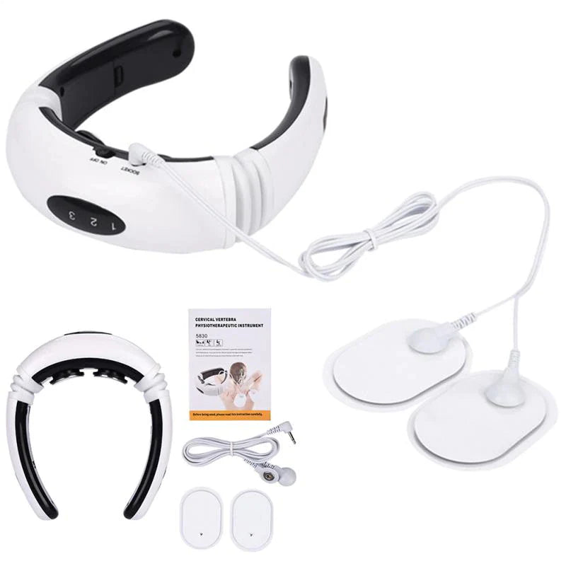Electric Neck Massager – Pulse & Magnetic Therapy for Cervical Muscle Relaxation and Pain Relief