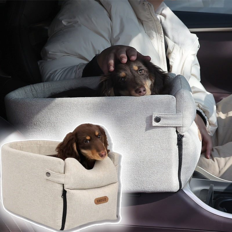 Portable Dog Car Seat Bed and Carrier for Small Dogs and Cats - Safety Travel Accessories