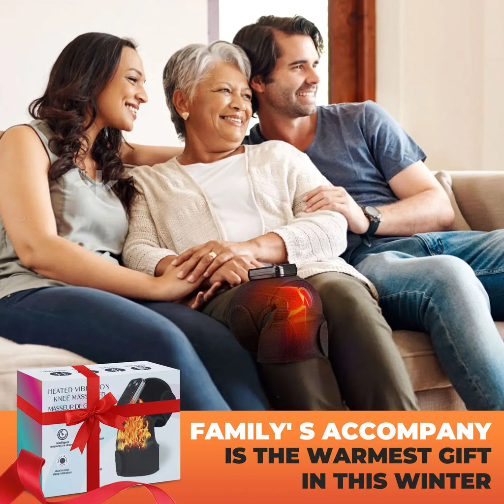 3-in-1 Heated Vibration Knee & Joint Massager – Hot Compress Therapy for Knee, Shoulder & Elbow Pain Relief