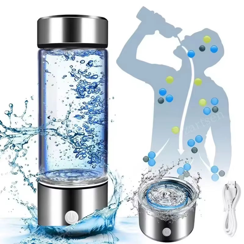 Portable Electric Hydrogen Rich Water Generator Bottle Titanium Quality Filter Healthcare Water Cup 