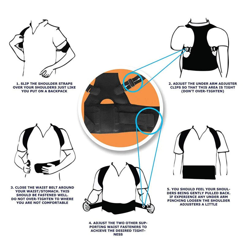 Magnetic Posture Corrector – Adjustable Back & Shoulder Support Brace for Men and Women