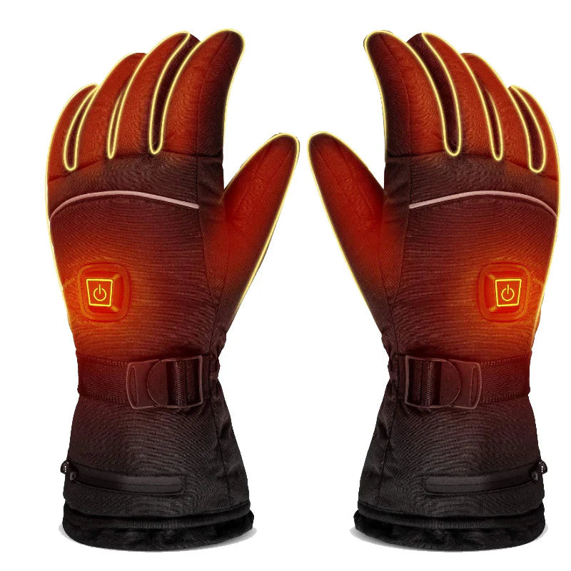 Heated 5-Digit Rechargeable Thermal Ski Mittens