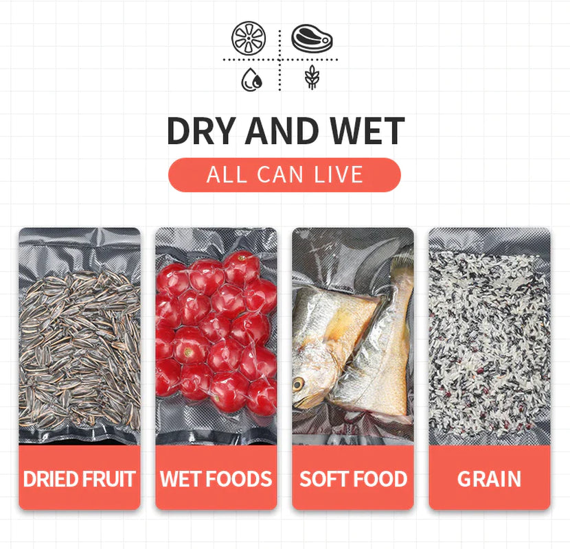 Vacuum Sealer Machine – Automatic Food Preservation & Storage Saver with Seal Bags