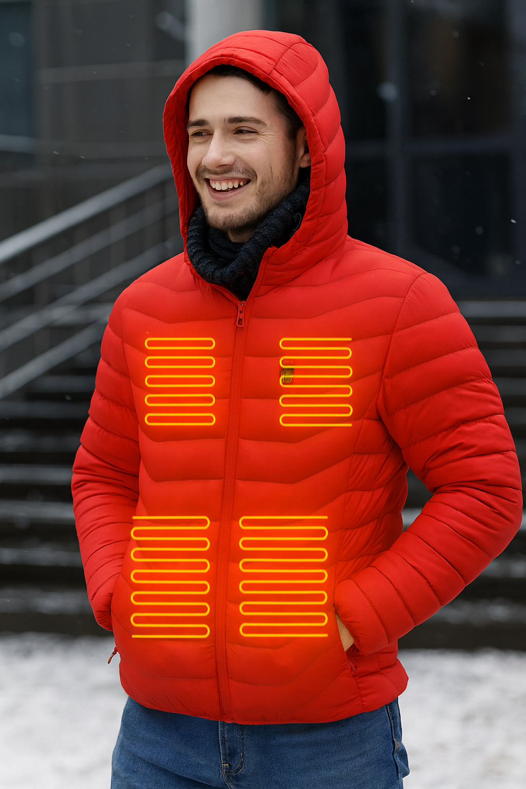 New Heated Jacket Coat USB Electric Jacket Cotton Coat Heater Thermal Clothing Heating Vest Men'S Clothes Winter