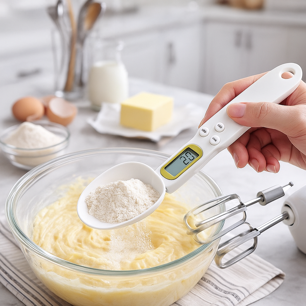Precision Digital Spoon Scale – Electronic Food Measuring Spoon for Kitchen & Baking