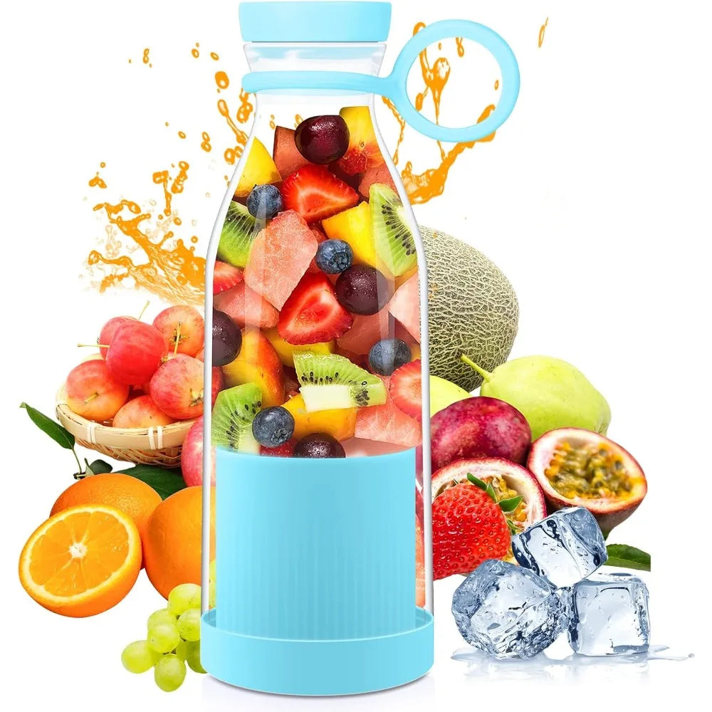 Portable Blender Bottle - USB Rechargeable Smoothie Maker for Travel and Home