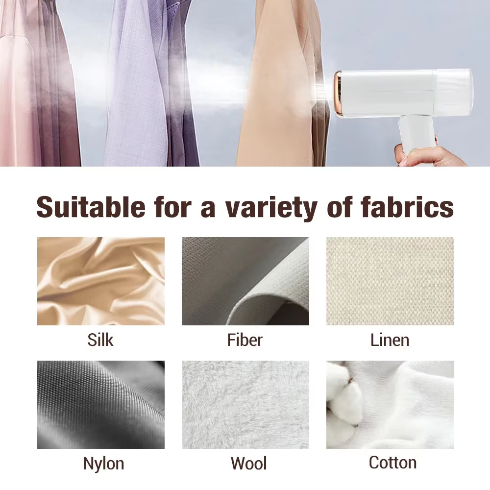 Portable Clothes Steamer & Iron – 1000W Fast-Heating Handheld Fabric Steamer