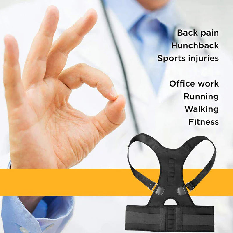 Magnetic Posture Corrector – Adjustable Back & Shoulder Support Brace for Men and Women