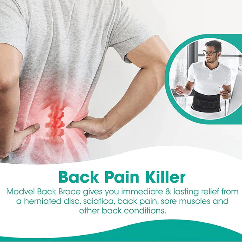Adjustable Lumbar Support Belt – Back Brace for Lower Back Pain & Posture Support